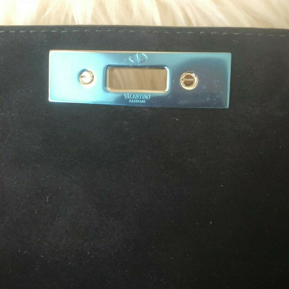 $2745 Valentino Demilune Flap Satchel Leather Smal - Picture 10 of 12